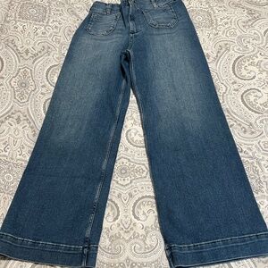 MAEVE BY ANTHROPOLOGIE THE COLETTE Cropped High-rise Wide-leg Jean